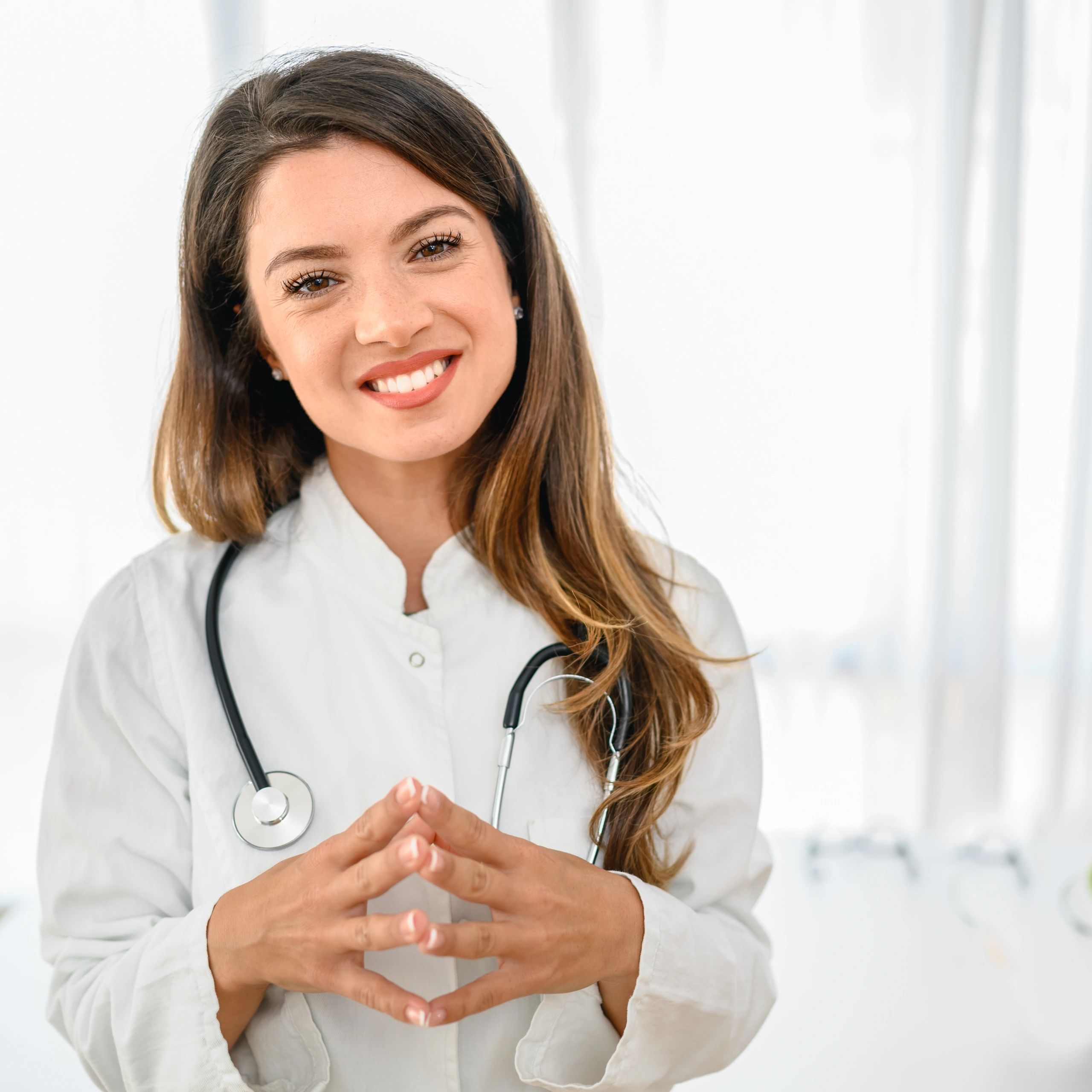 Healthcare professional on video consultation